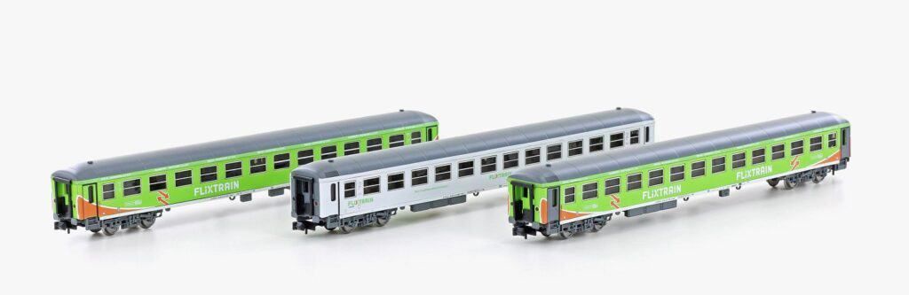 Lemke Collection 95004 - Personenwagen Set Flixtrain 4 Ep.VI Bimz 264 3.tlg. N 1:160