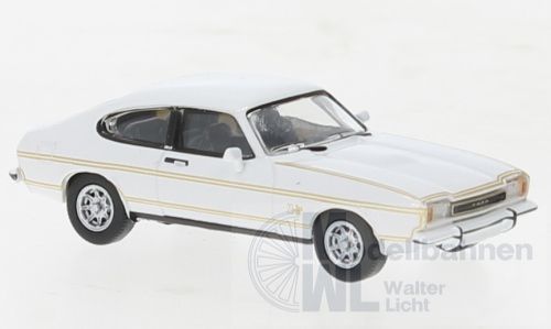 PCX-Models 870644 - Ford Capri MK II 1974 weiss / Dekor H0 1:87
