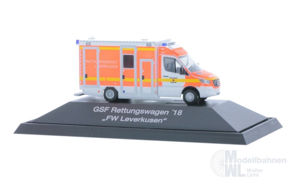 Rietze 76275 - Mercedes-Benz GSF RTW ´18 FW Leverkusen H0 1:87 Rietze 76275 - Mercedes-Benz GSF RTW ´18 FW Leverkusen H0 1:87