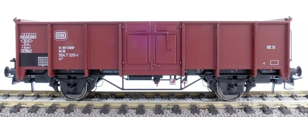 Exact Train 23917 - Güterwagen offen DB Ep.IVc Es040 nr 01 80 RIV-EUROP 554 5 320-5 H0/GL