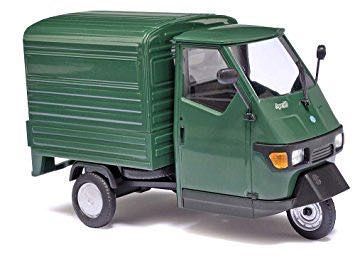 Busch 60051 - Piaggio m.Kofferaufbau Grün H0 1:87 Busch 60051 - Piaggio m.Kofferaufbau Grün H0 1:87