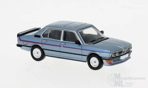 PCX-Models 871606 - BMW M535i (E12) hellblau/Dekor 1980 H0 1:87