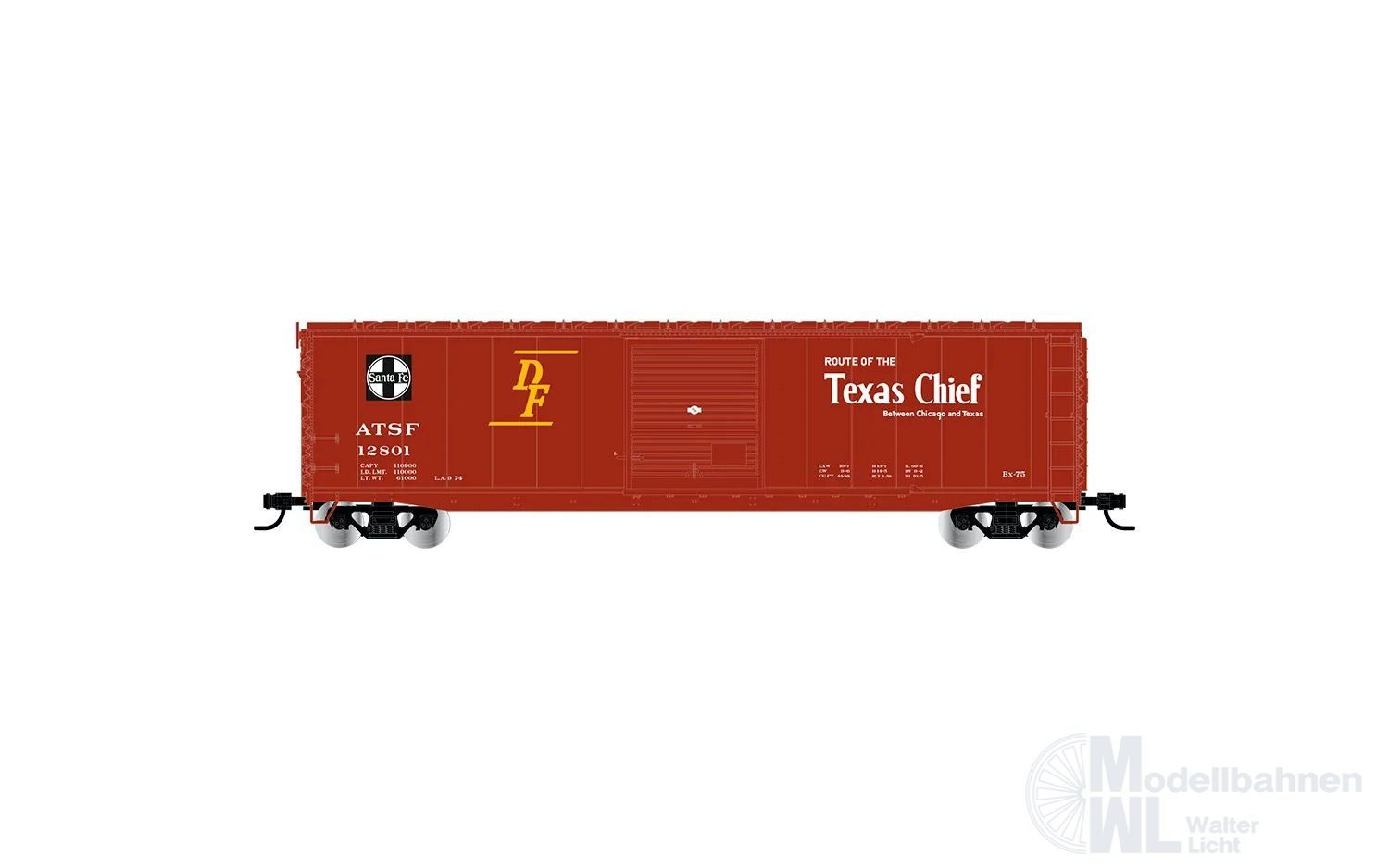 Rivarossi 6662D - Güterwagen gedeckt ATSF 12850 H0/GL