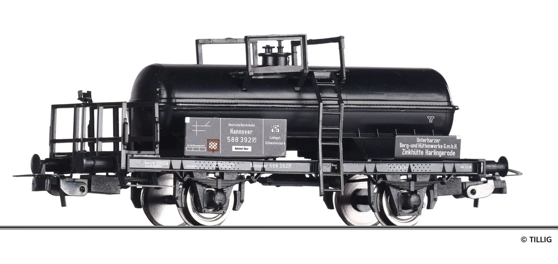Tillig 77019 - Säurekesselwagen DRG Ep.II Unterharzer Berg und Hüttenwerke H0/GL