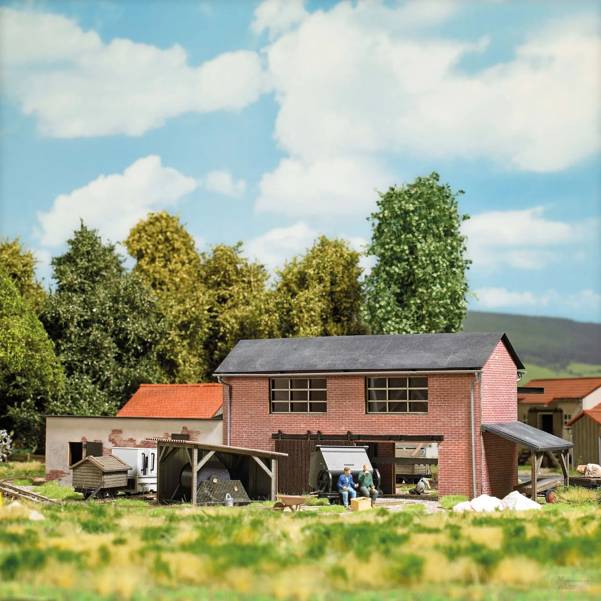 Busch 1976 - Steinsägegebäude mit Gattersäge H0 1:87