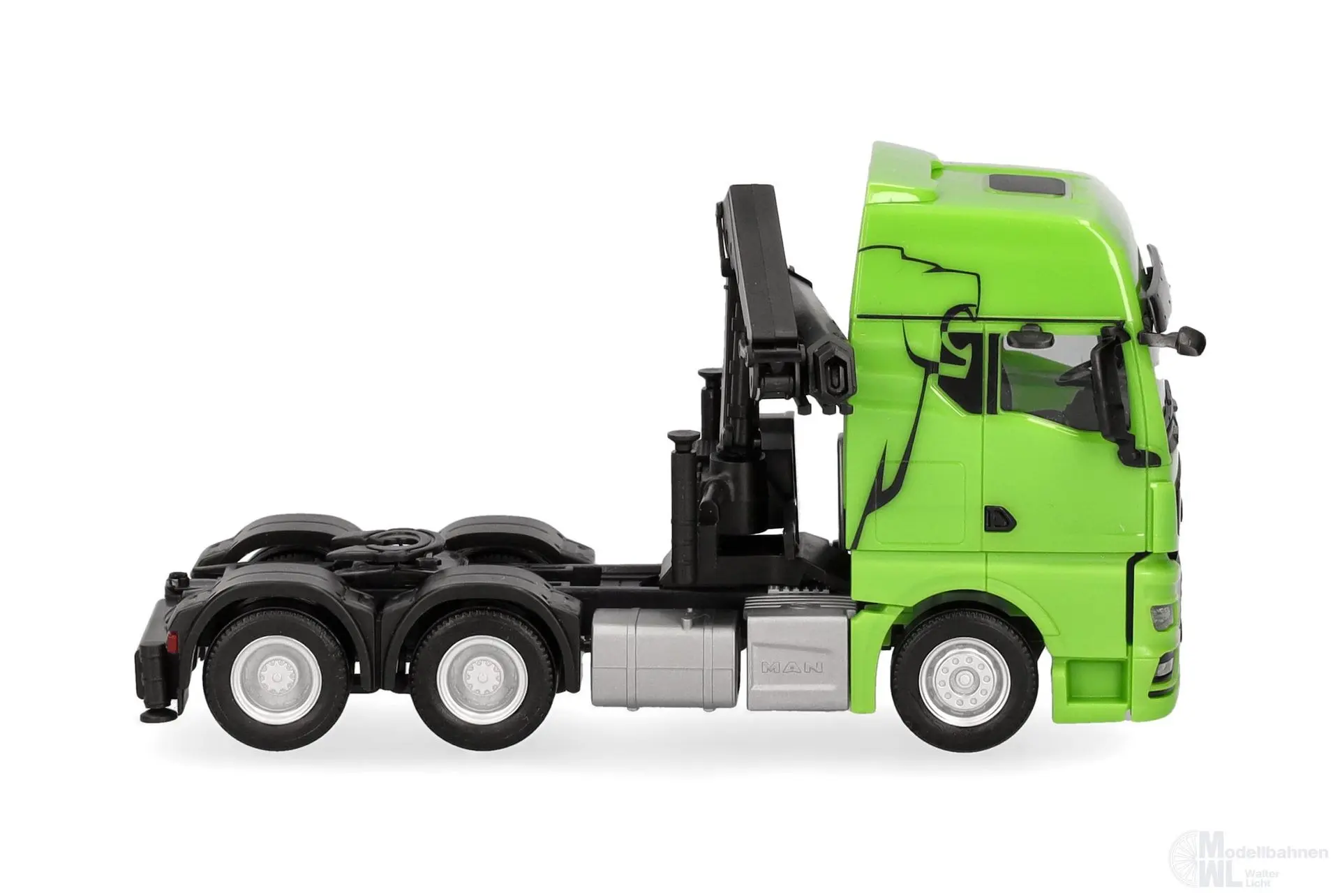 Herpa 313100-004 - MAN TGX GX 6x4 ZM mit Ladekran grün H0 1:87