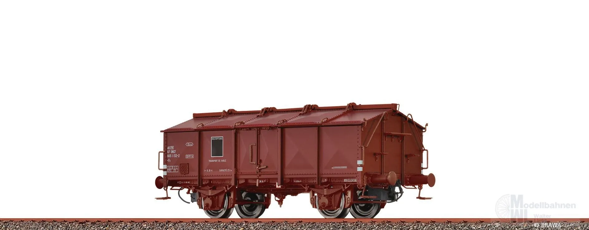 Brawa 50643 - Klappdeckelwagen SNCF Ep.IV Fk H0/GL