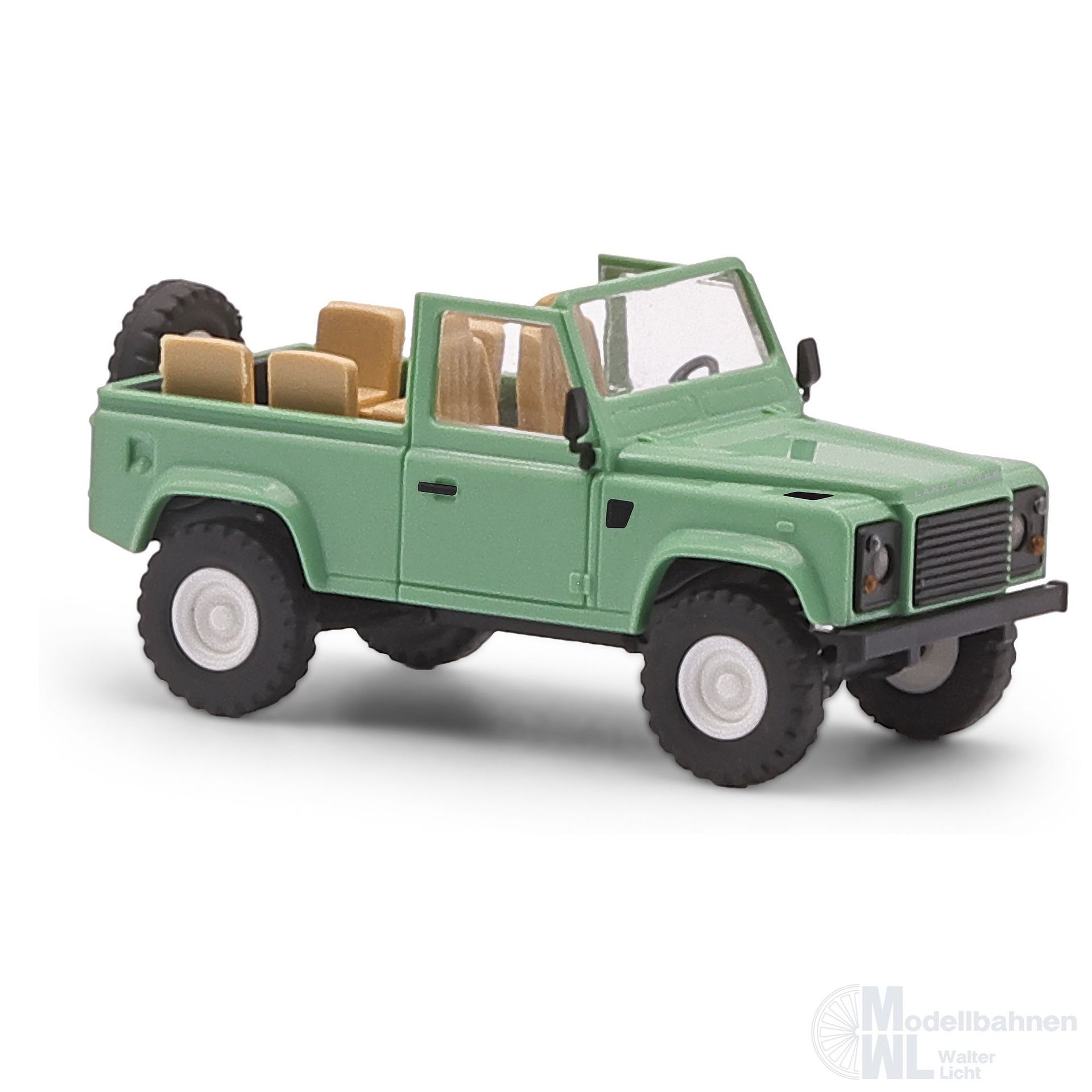 Busch 54391 - Land Rover Defender 90 offen hellgrün Bj.1983 H0 1:87 Busch 54391 - Land Rover Defender 90 offen hellgrün Bj.1983 H0 1:87