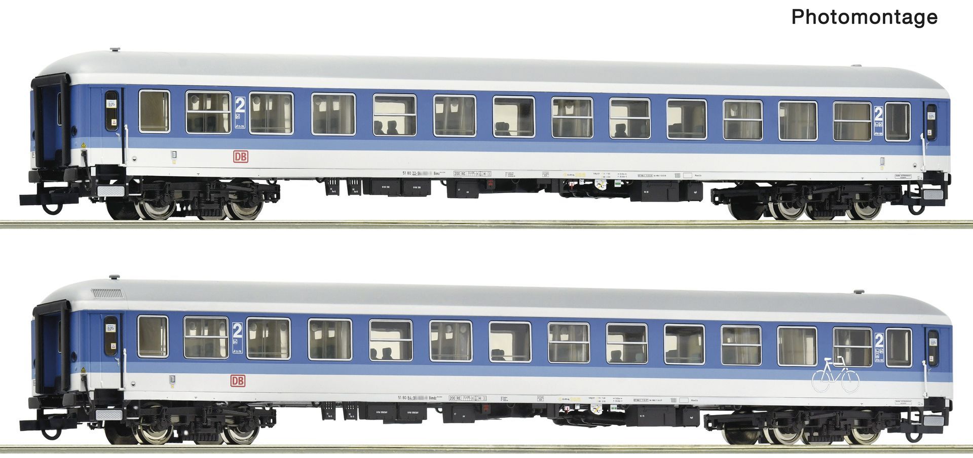 Roco 6200290 - Personenwagen Set DB Ep.V Interregio 2.tlg. Set 3 H0/GL