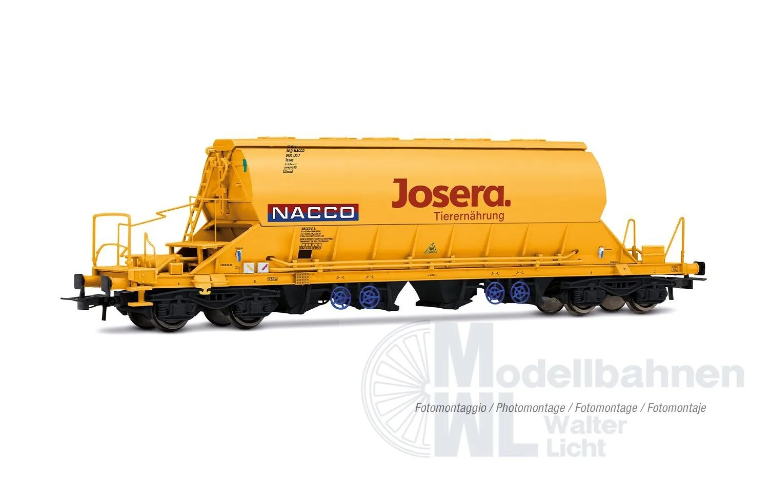 Rivarossi 6546 - Schwenkdachwagen Set NACCO Ep.VI 2.tlg. H0/GL