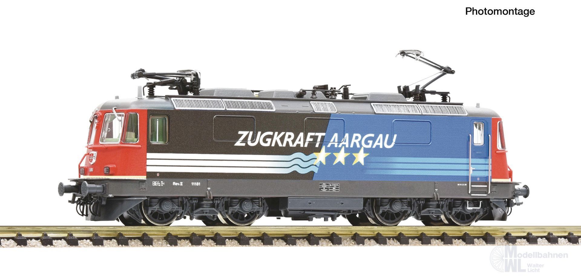Fleischmann 7570077 - E-Lok Re 4/4II 11181 SBB Ep.V Zugkraft Aargau N 1:160 Sound