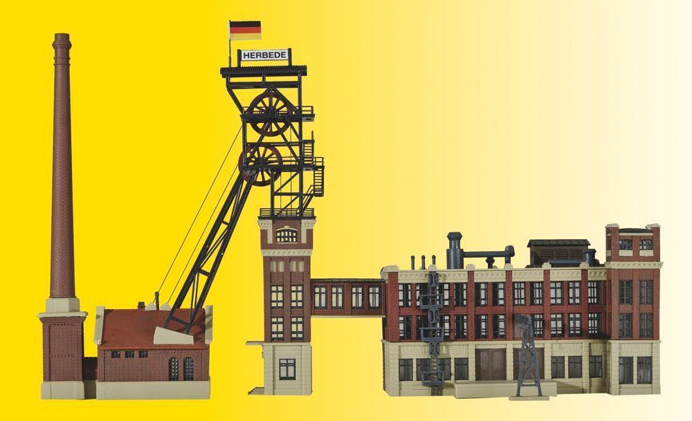 Kibri 37228 - Förderturm mit Maschinenhaus und Kohlewäschegebäude N 1:160