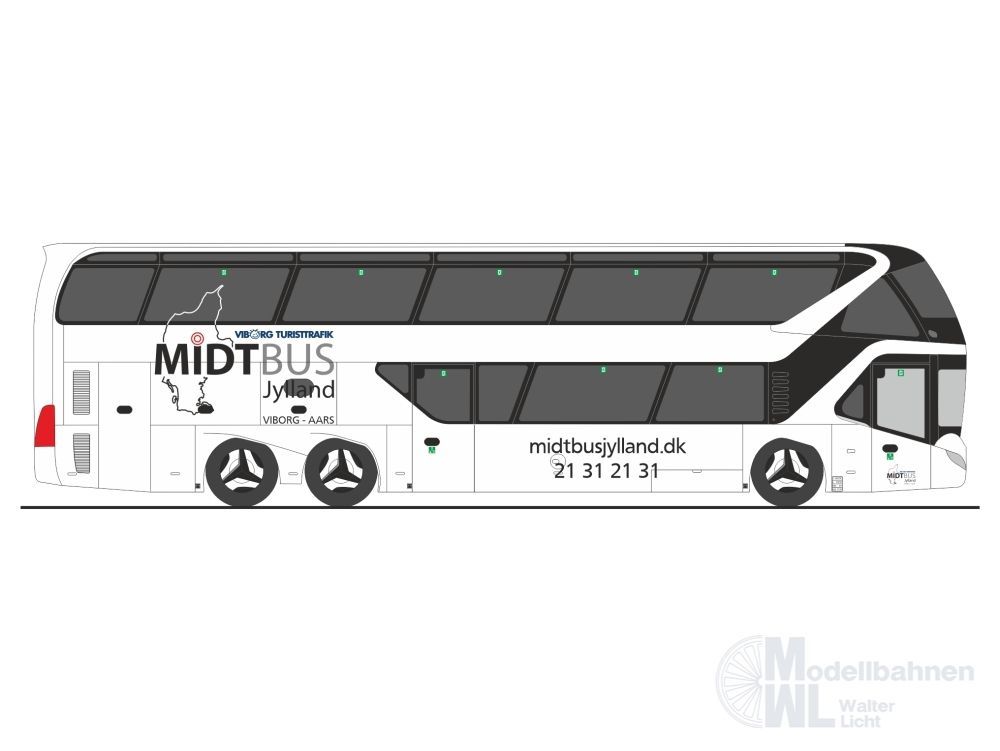 Rietze 69060 - Neoplan Skyliner ´11 Midtbus Jylland (DK) H0 1:87