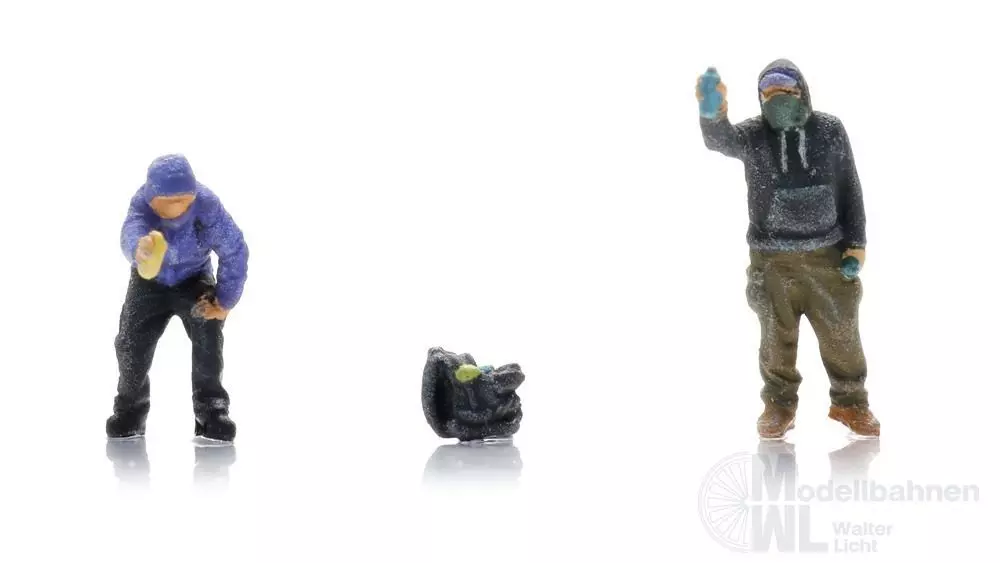 ARTITEC b.v. 5160028 - Graffiti-Vandalen (2x) Fertigmodell 1:160