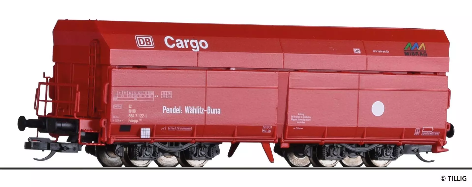Tillig 15294 - Selbstentladewagen DB Cargo /MIBRAG Ep.V Falnqqs TT 1:120