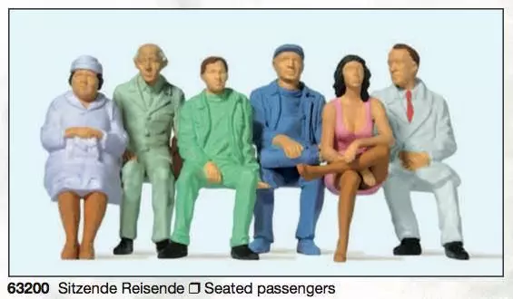 Preiser 63200 - Sitzende Reisende Spur 1