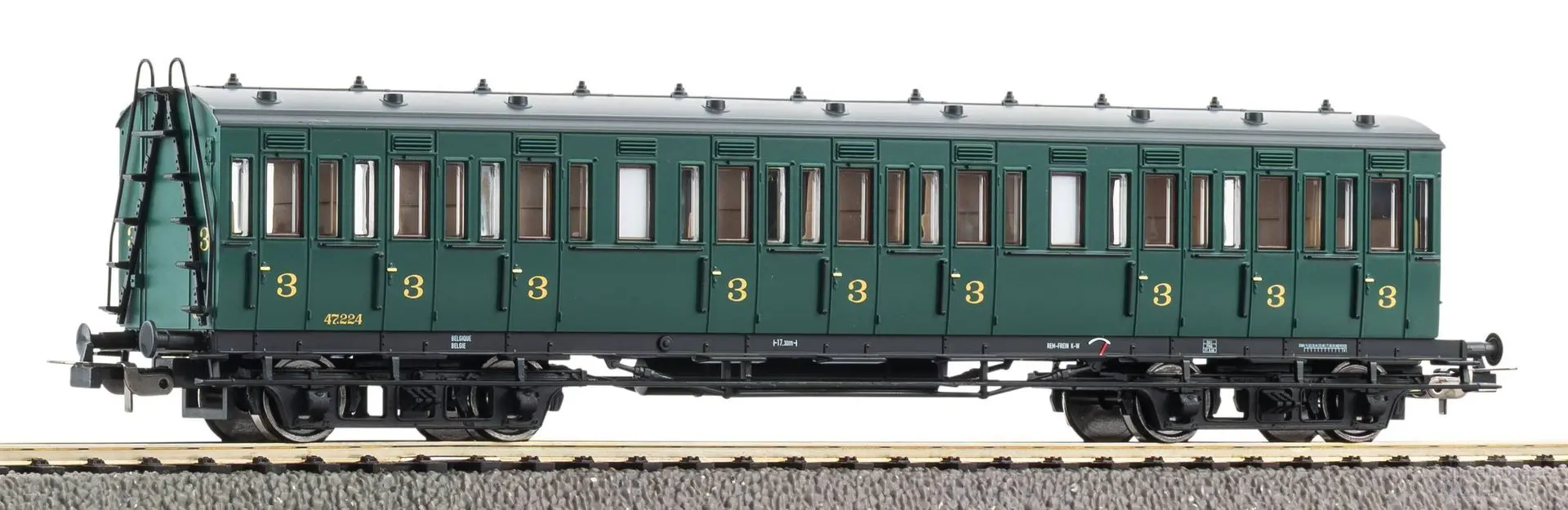 Piko 53349 - Abteilwagen SNCB Ep.III 3.KL. ohne Bremserhaus H0/GL