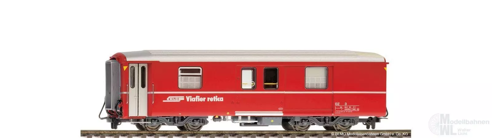 Bemo 3248152 - Packwagen RhB Ep.V/VI DZ 4232 rot Arosa Linie H0m