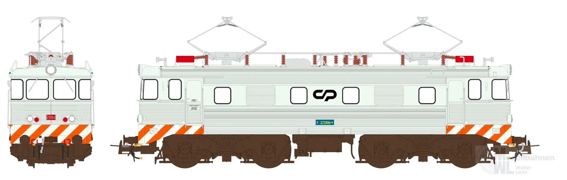 Sudexpress S256426 - E-Lok BR 2564 CP Ep.III Laranja Anos 90 H0/GL