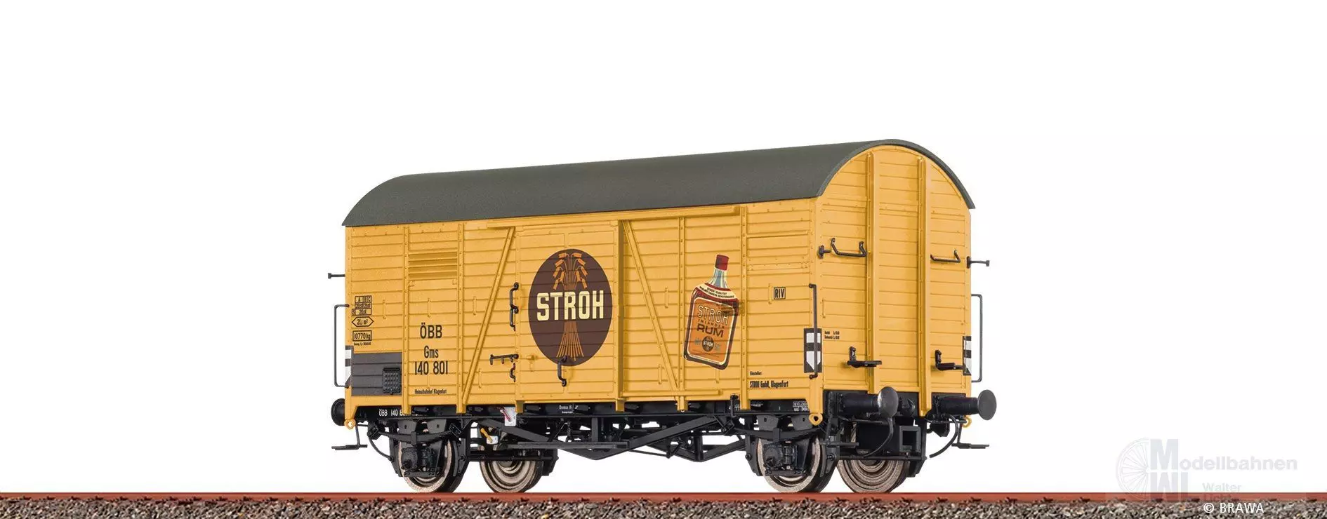 Brawa 47938 - Güterwagen gedeckt ÖBB Ep.III Gms Stroh Rum H0/GL