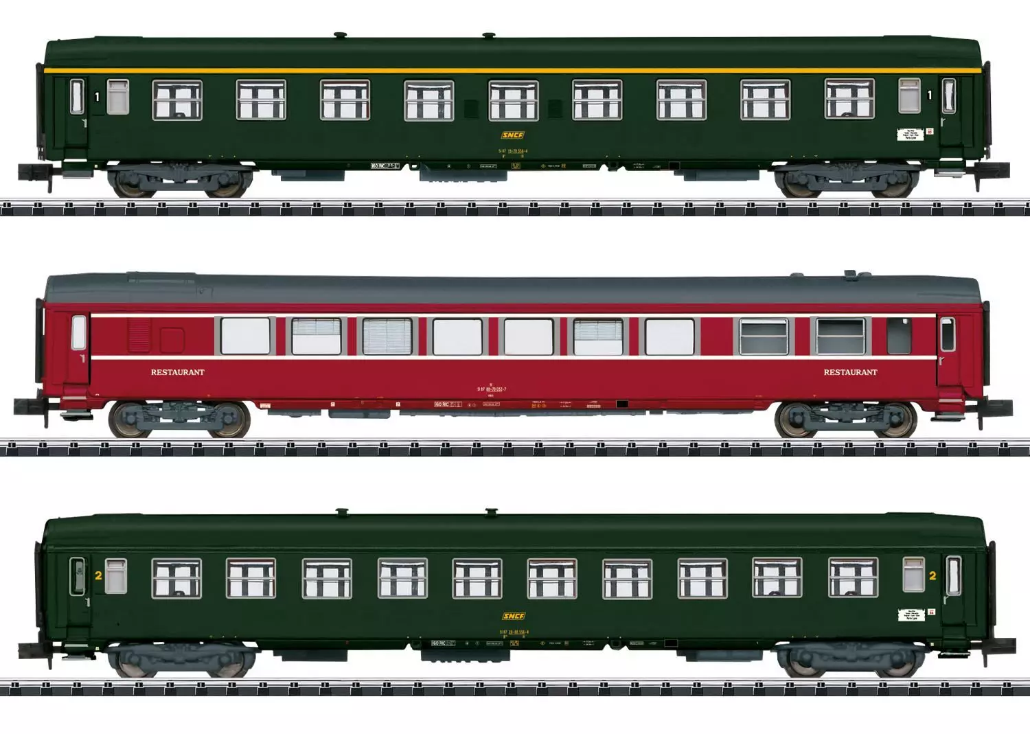Trix 18219 - Personenwagen Set SNCF Ep.IV 3.tlg. N 1:160