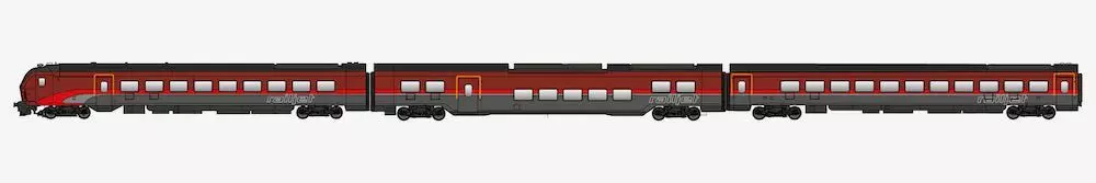 Jägerndorfer Modellbahn 72302 - Railjet Wagen Set ÖBB Ep.VI DANI 3.tlg. H0/GL Sound
