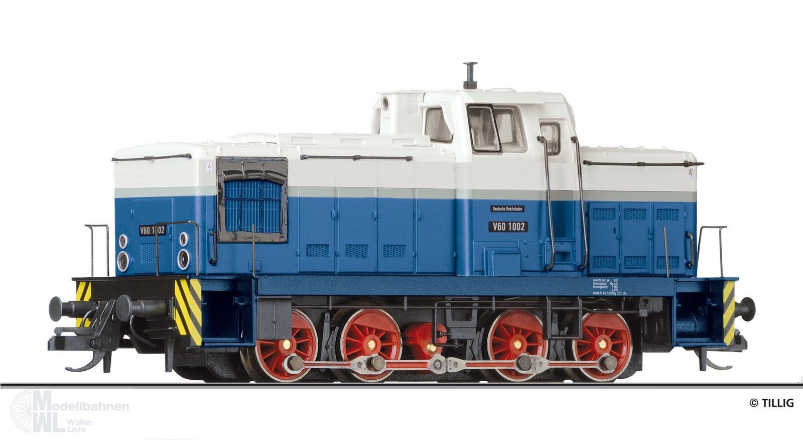 Tillig 502900 - Diesellok V 60 1002 DR Ep.III Versuchslackierung TT 1:120