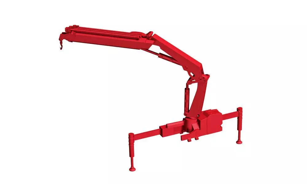 Herpa 54126 - Hiab Ladekran X-HIPRO 232 E-3 mit Haken rot 1:87