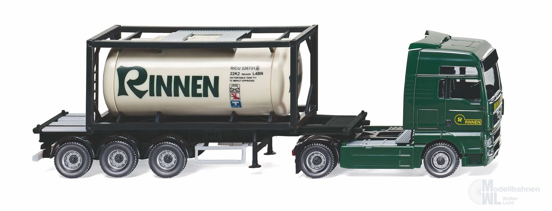 Wiking 053601 - Tankcontainersattelzug 20' MAN TGX Rinnen 1:87