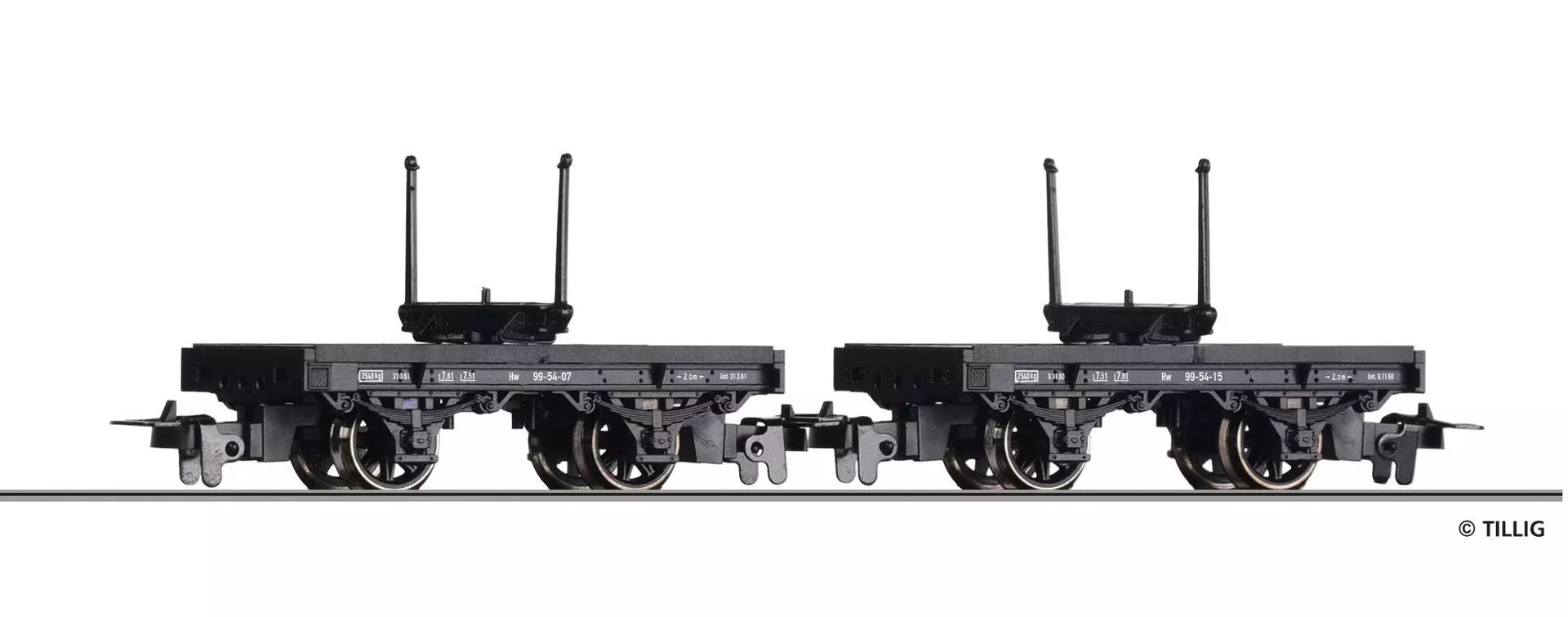 Tillig 15995 - Drehschemelwagenpaar DR Ep.III H0m