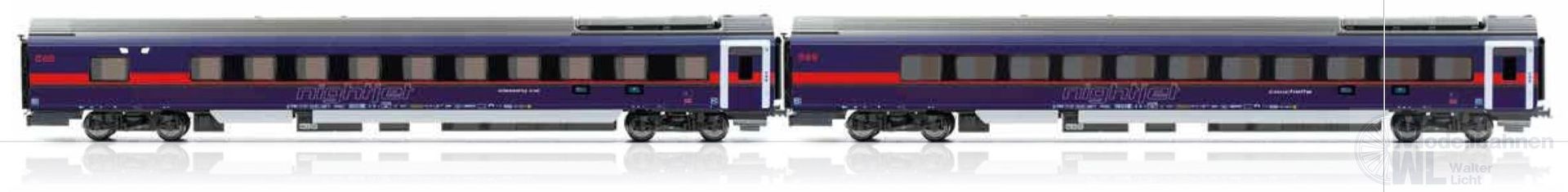 Jägerndorfer Modellbahn 12410 - Nachtzugwagen Set DANI ÖBB Nightjet Ep.VI 2.tlg. H0/WS HighEnd