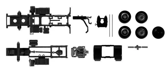 Herpa 84871 - Teileservice Fahrgestell Mercedes-Benz SK `88 2-achs 1:87