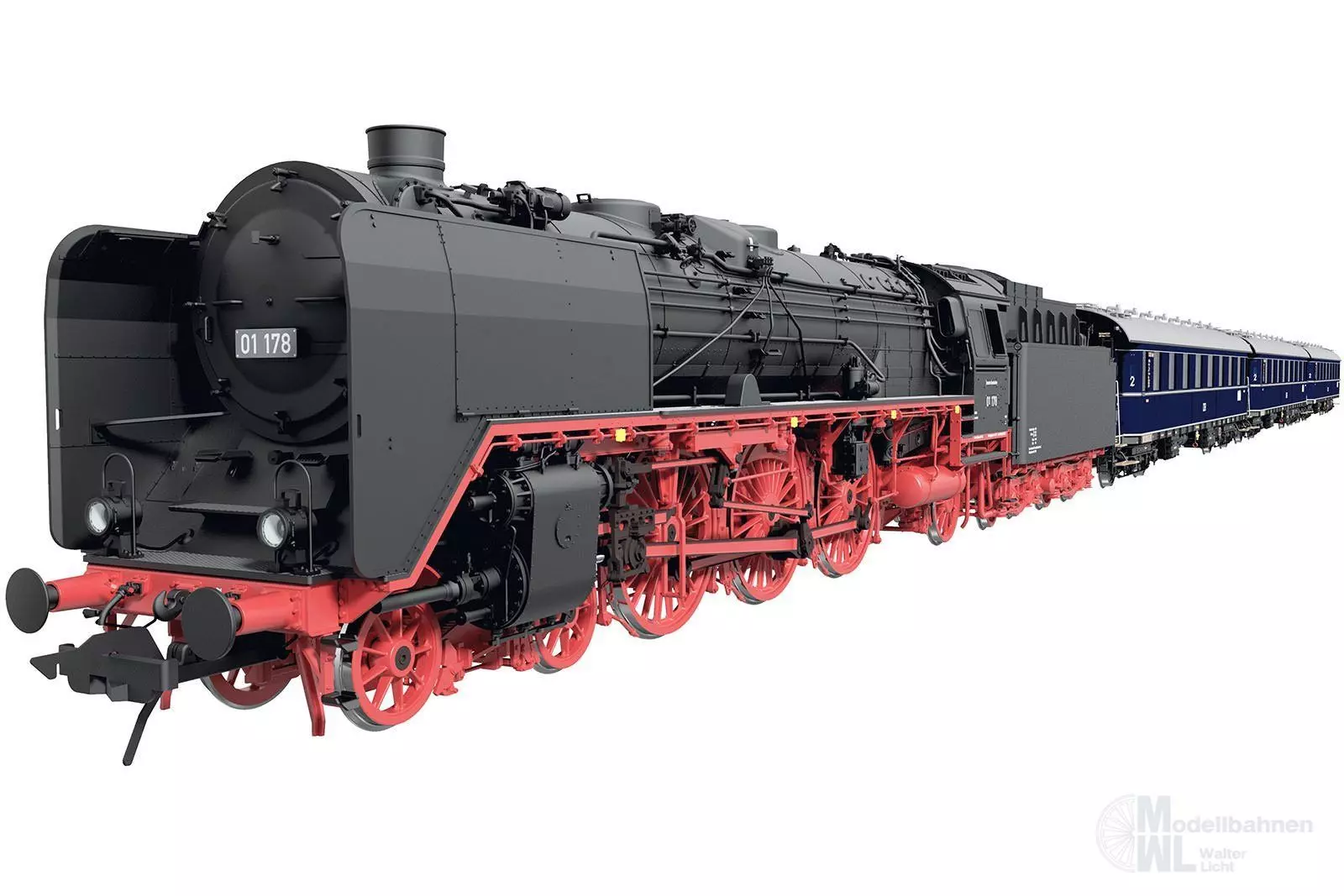 Lenz 43210-01 - Zug-Set BR 01 mit 3 Fernzugwagen DB Ep.III Spur 0