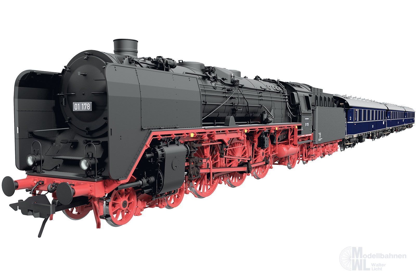 Lenz 43210-01 - Zug-Set BR 01 mit 3 Fernzugwagen DB Ep.III Spur 0