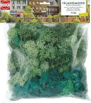 Busch 7106 - Islandmoos Großpackung 150g  H0 1:87 / TT 1:120 / N 1:160 / Z 1:220