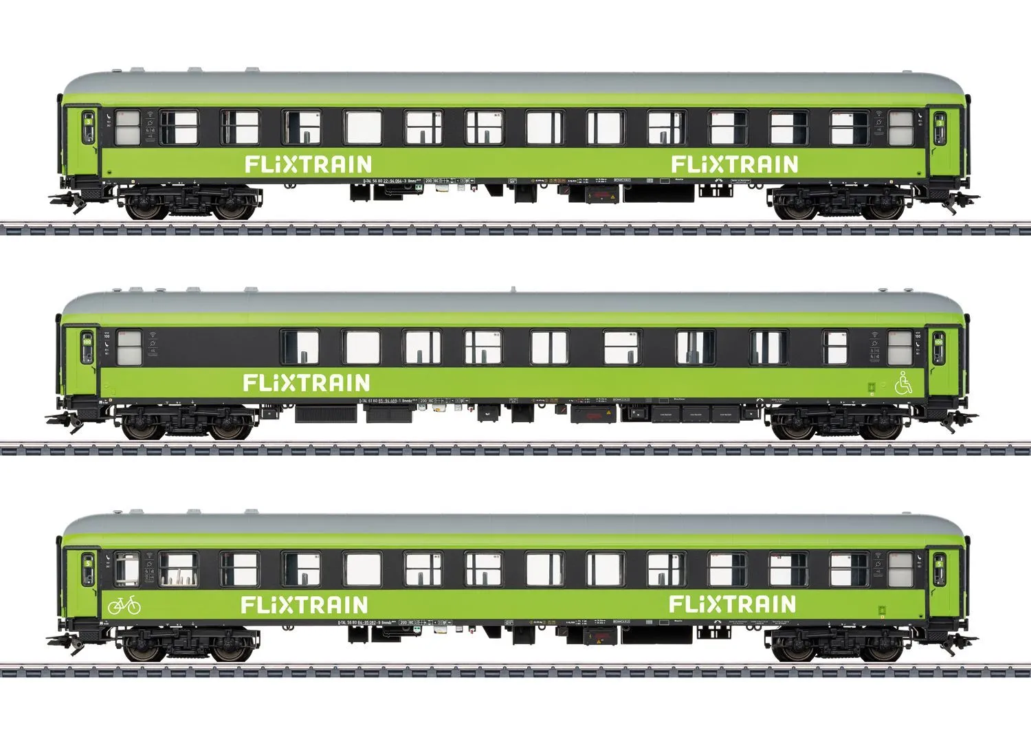 Märklin 42957 - MHI Wagen-Set 1 Flixtrain Ep.VI 3.tlg. H0/WS