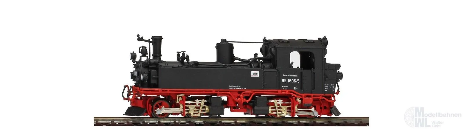 Bemo 1016861 - Dampflok BR 99 1606-5 DR Ep.IV Fertigmodell H0e