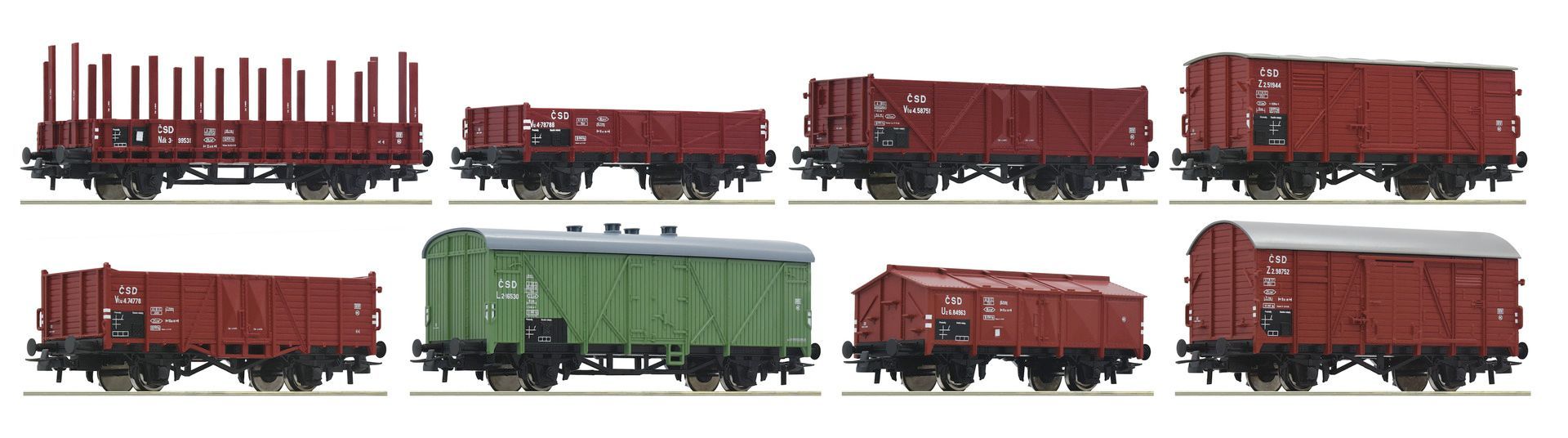 Roco 44001 - Güterwagen Set CSD Ep.III H0/GL