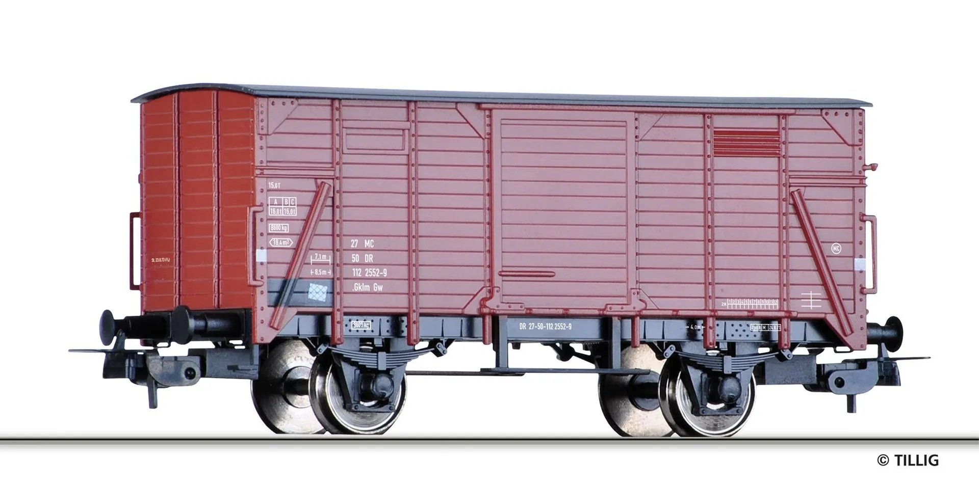 Tillig 76797 - Güterwagen gedeckt DR Ep.IV Gklm H0/GL