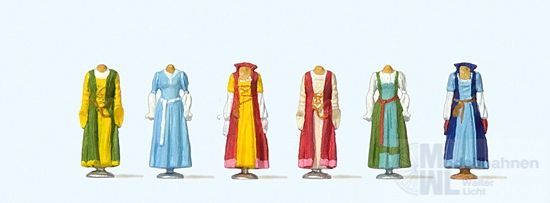 Preiser 24767 - Mittelalterliche Kleidung auf Ständern H0 1:87