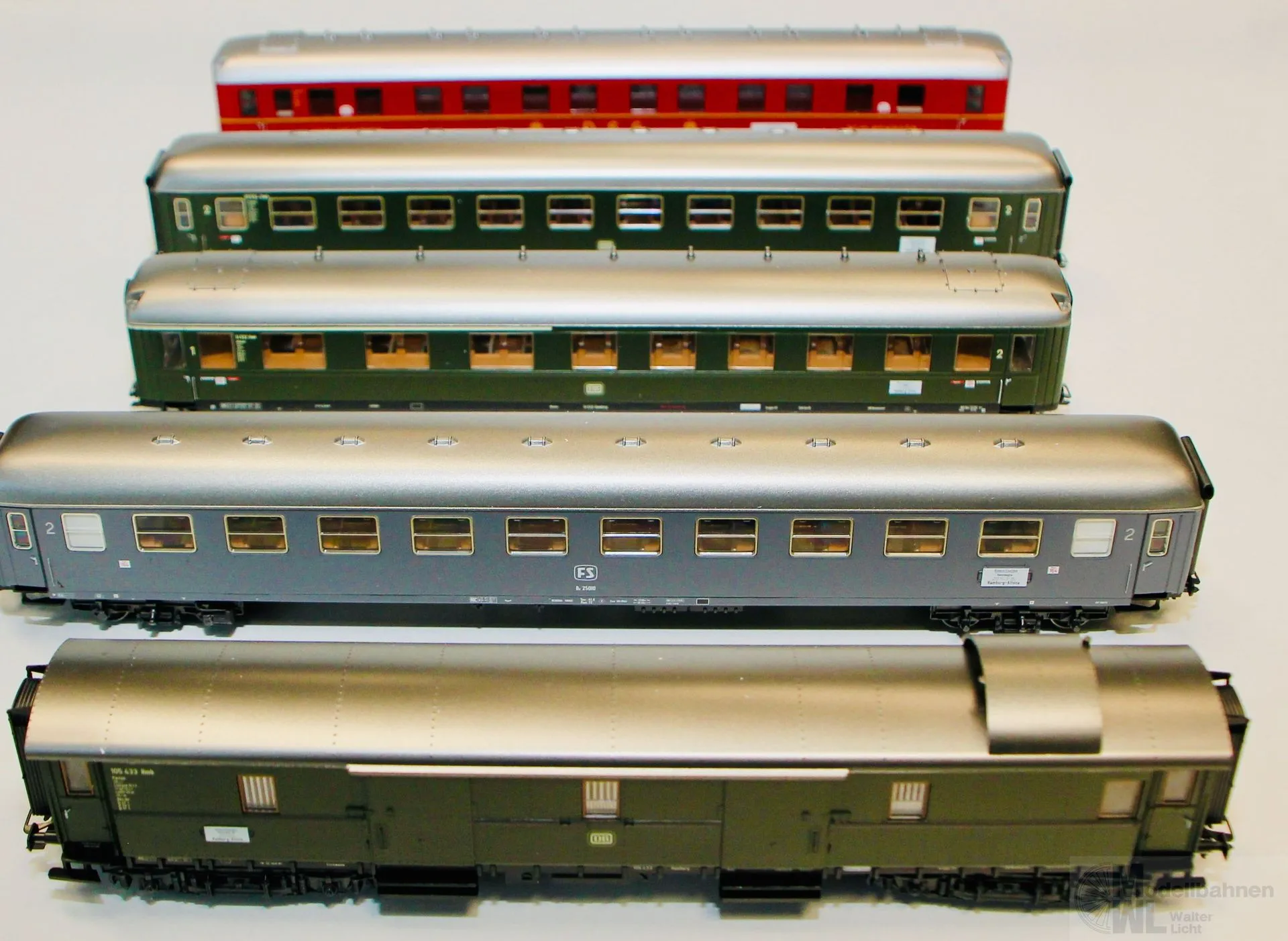 Märklin 42941 - MÄRKLIN - Personenwagen Set DB/FS Ep.III Riviera Express 5.tlg. H0/WS