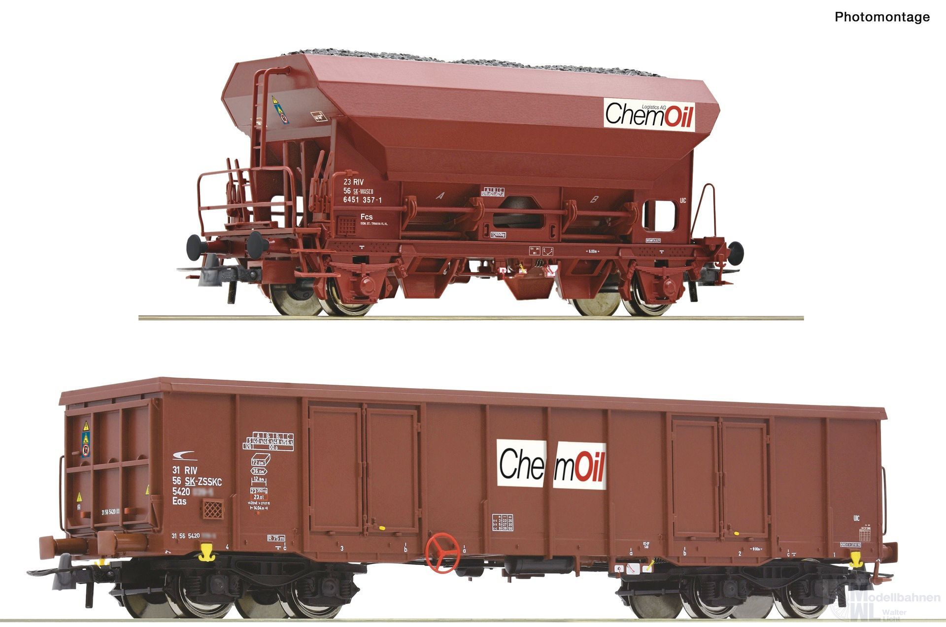 Roco 6600221 - Gütwerwagen Set CHEMOIL Ep.VI 2.tlg. H0/GL
