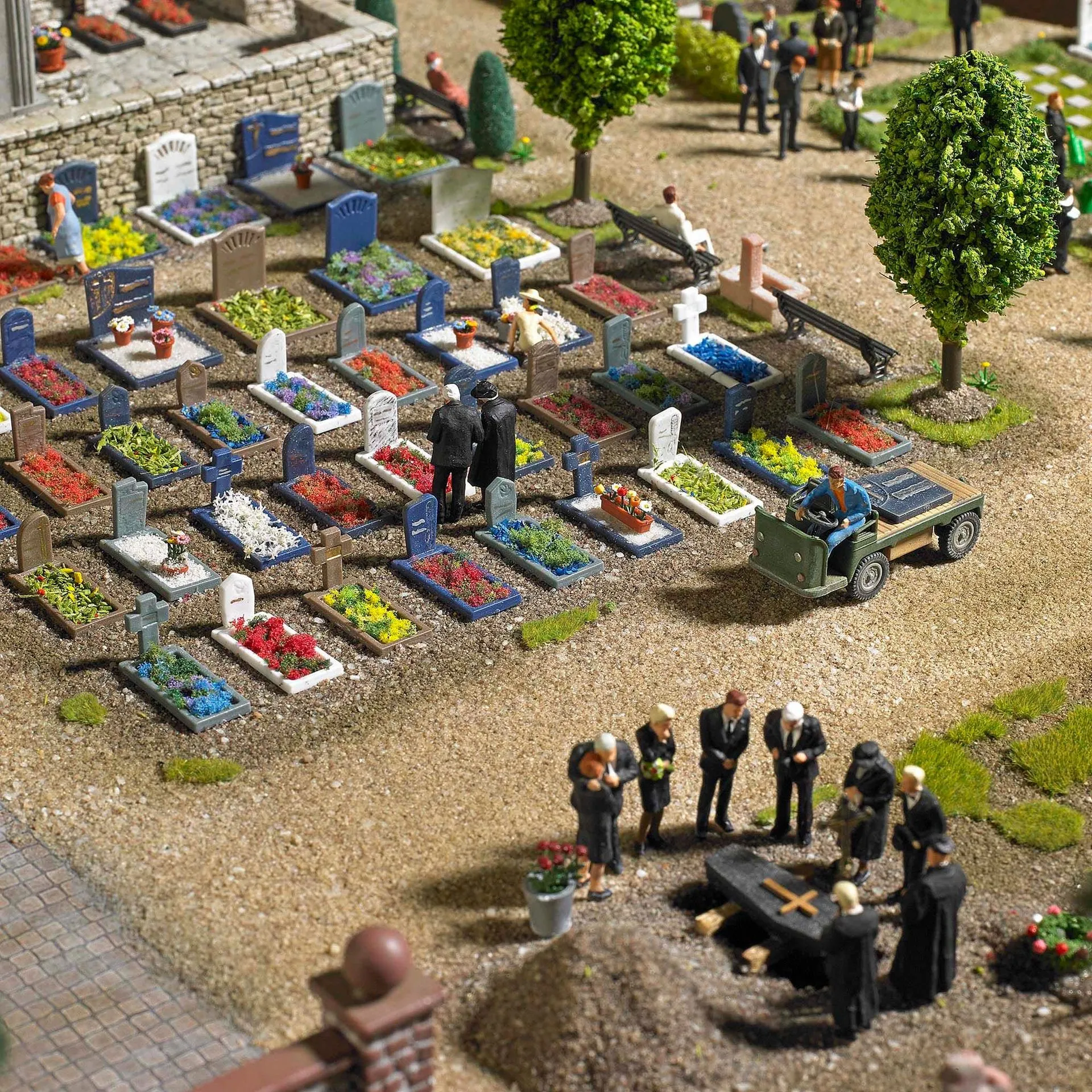 Busch 1090 - Friedhof Ausgestaltung H0 1:87