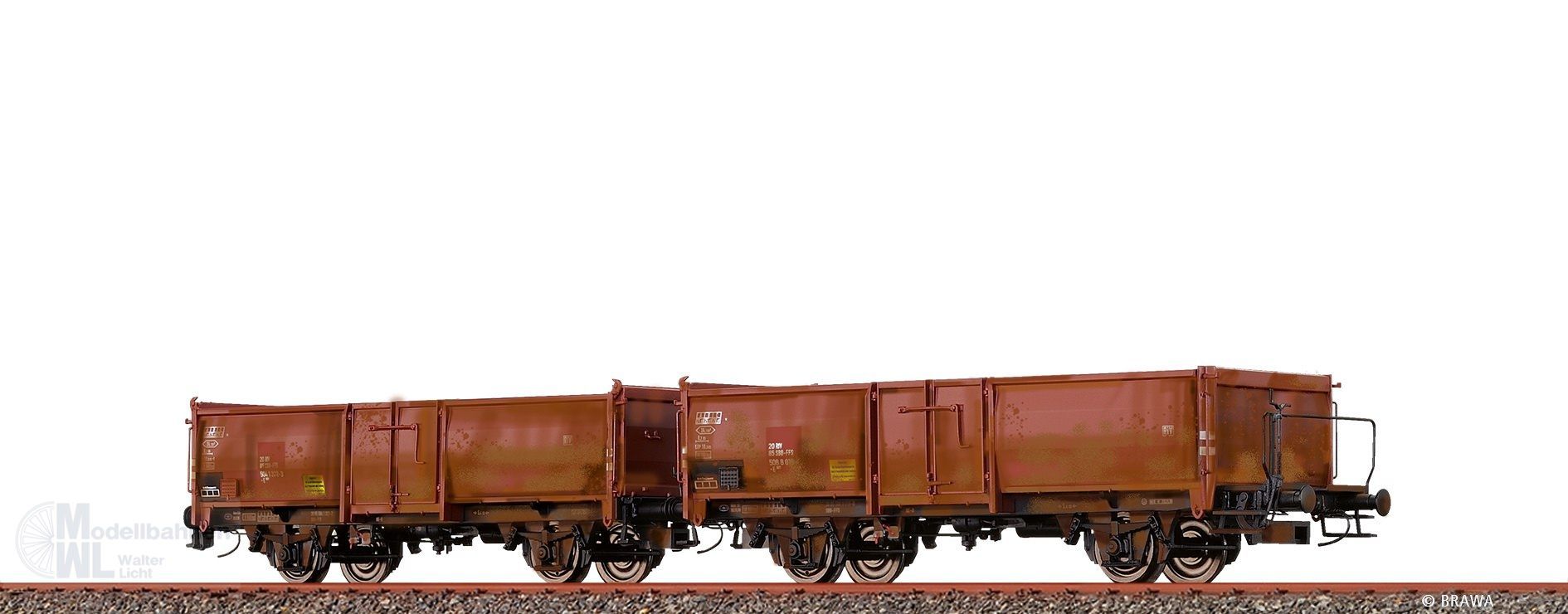 Brawa 48640 - Güterwagen Set SBB Ep.III beladen mit Rüben 2.tlg. H0/GL