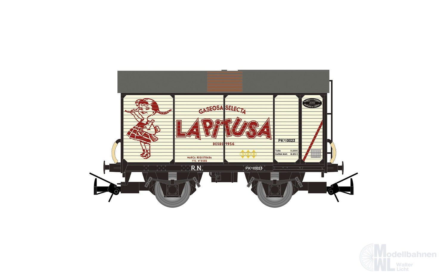 Electrotren 6104 - Güterwagen ged. R.N. Ep.III La Pitusa H0/GL