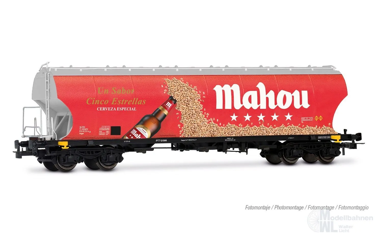 Electrotren 6090 - Getreidesilowagen RENFE Ep.V Mahou H0/GL