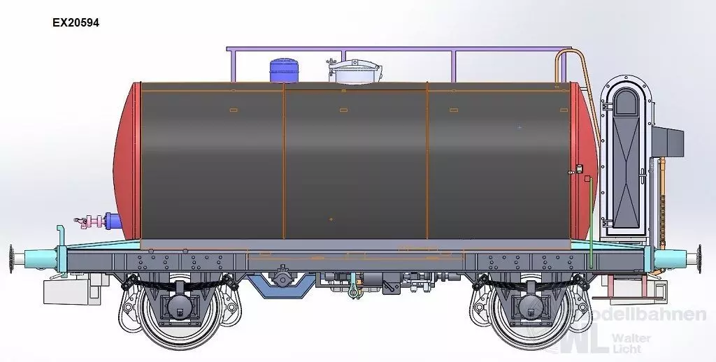 Exact Train 20594 - Kesselwagen DRG Ep.II 24m3 Uedinger WIFO München 924 615 H0/GL