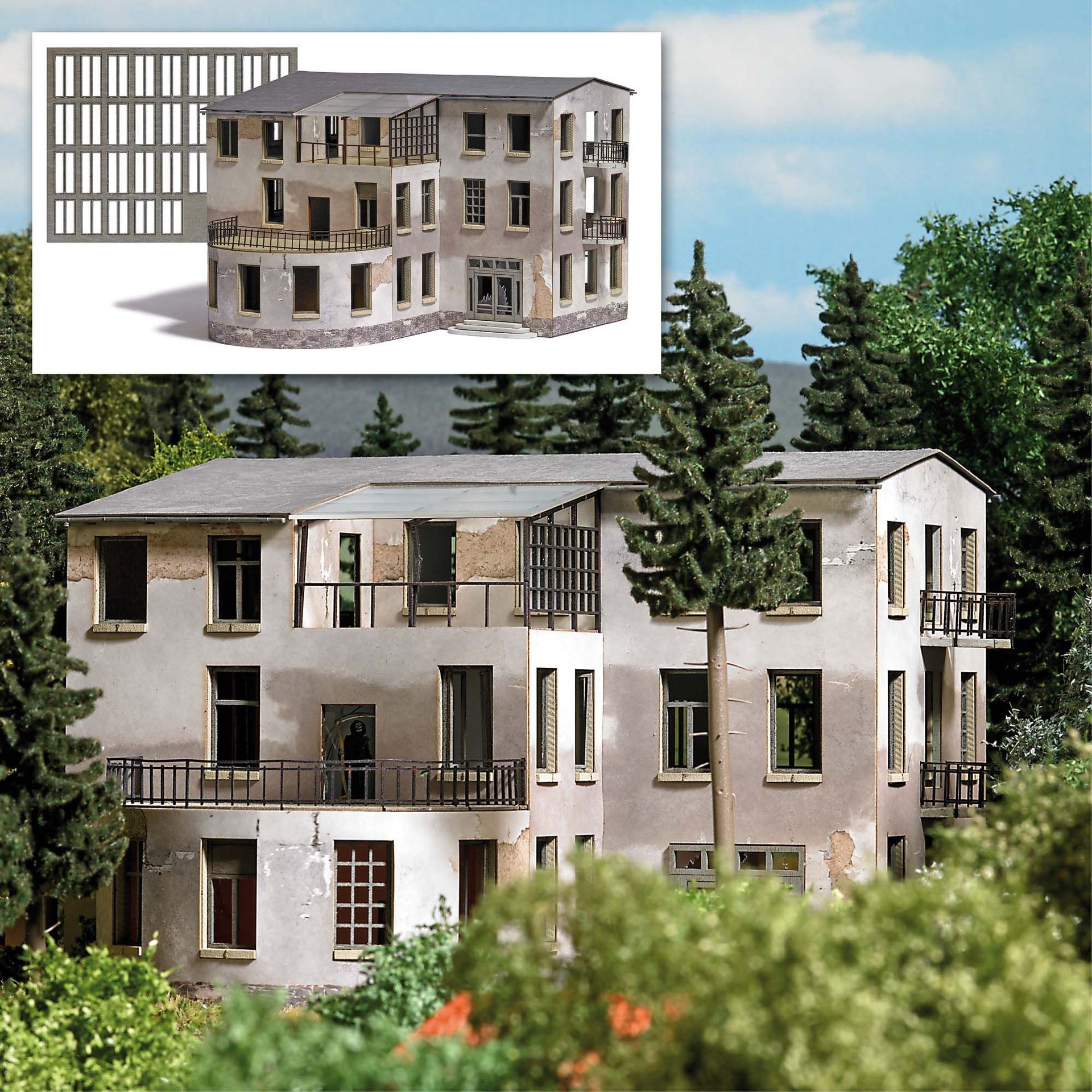 Busch 1945 - Verlassene Heilstätte H0 1:87