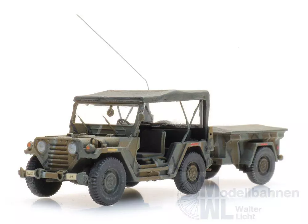 ARTITEC b.v. 6870568 - US M151 jeep + M416 trailer Merdec H0 1:87