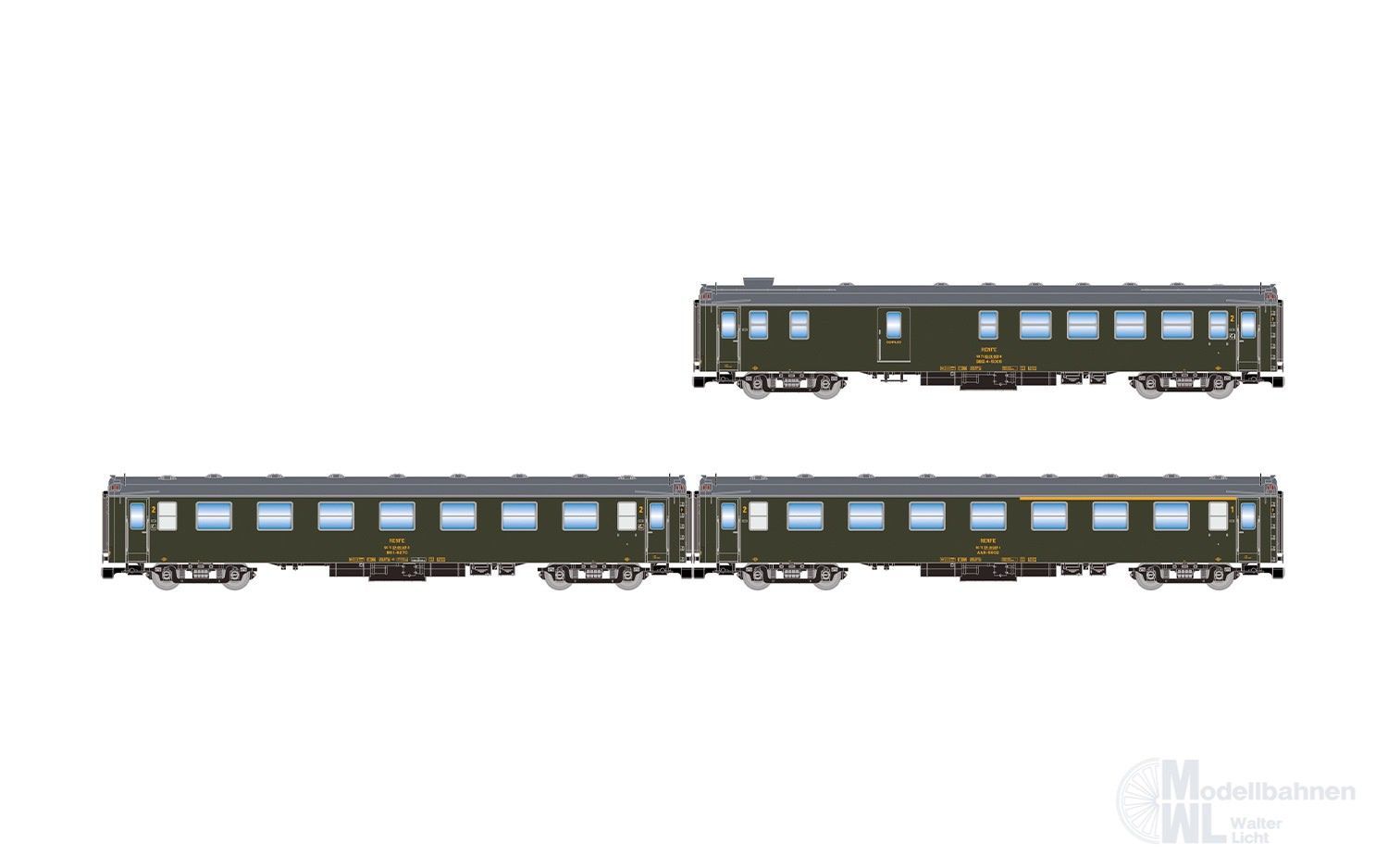 Arnold 4514 - Personenwagen Set RENFE Ep.IV 3.tlg. 5000-Wagen N 1:160